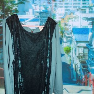 Soft velvet blouse